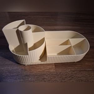 Spinning makeup organizer.